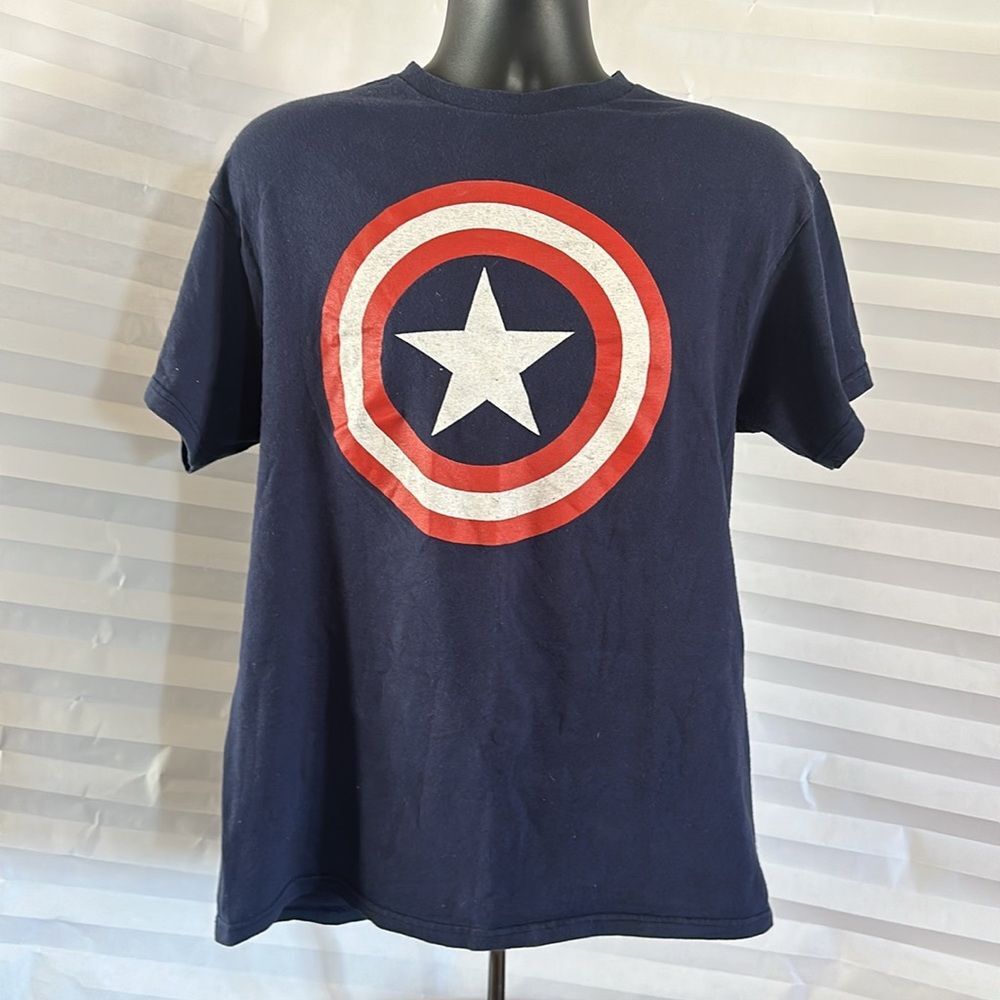 Marvel Comics Captain America T-Shirt Dark Blue Size XL Men’s Graphic Tee